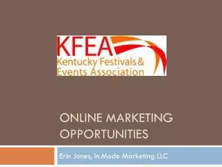 Online marketing Opportunities