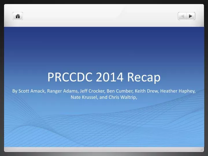 prccdc 2014 recap