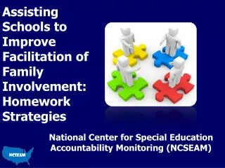 Assisting Schools to Improve Facilitation of Family Involvement: Homework Strategies