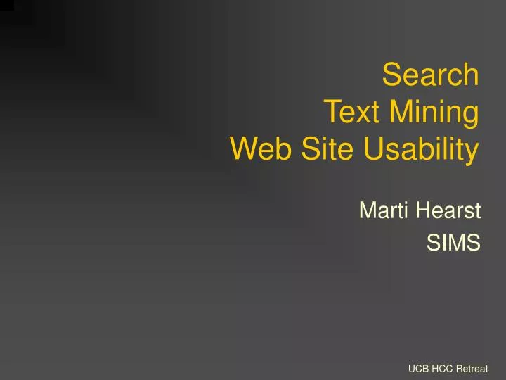 search text mining web site usability