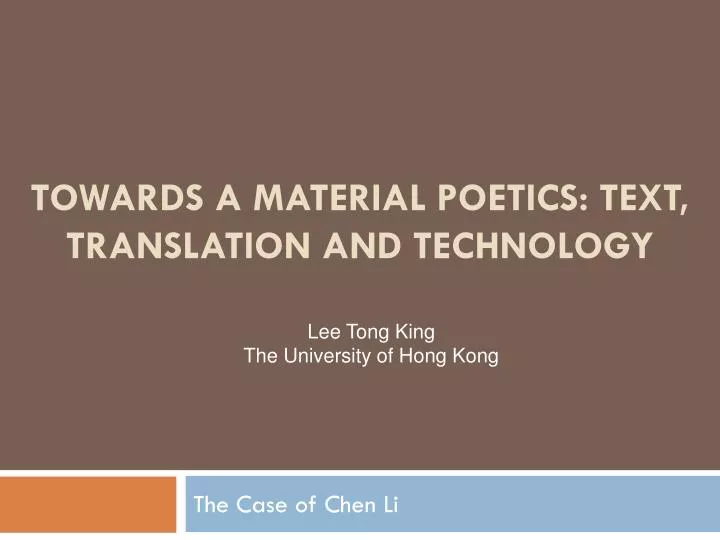 towards a material poetics text translation and technology