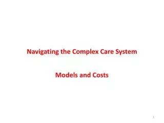 Navigating the Complex Care System