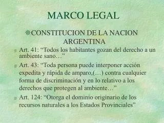 marco legal