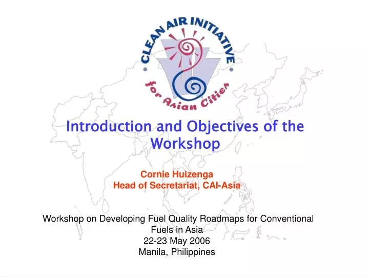 introduction and objectives of the workshop
