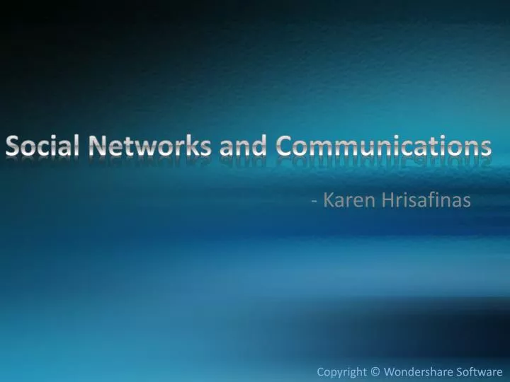 social networks and communications