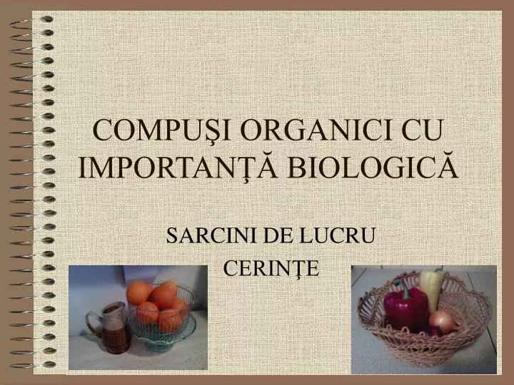 compu i organici cu importan biologic