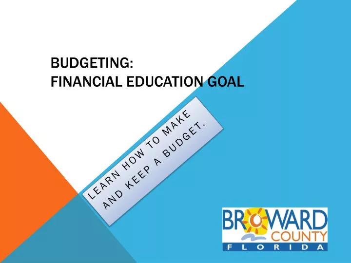 budgeting financial education goal