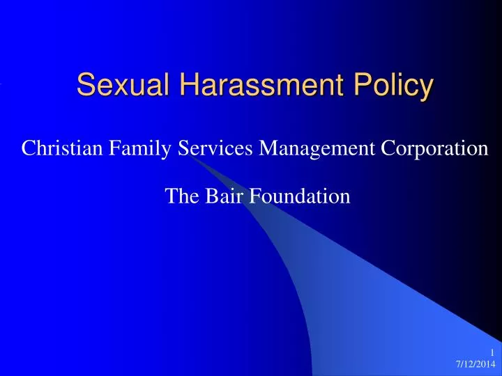 sexual harassment policy