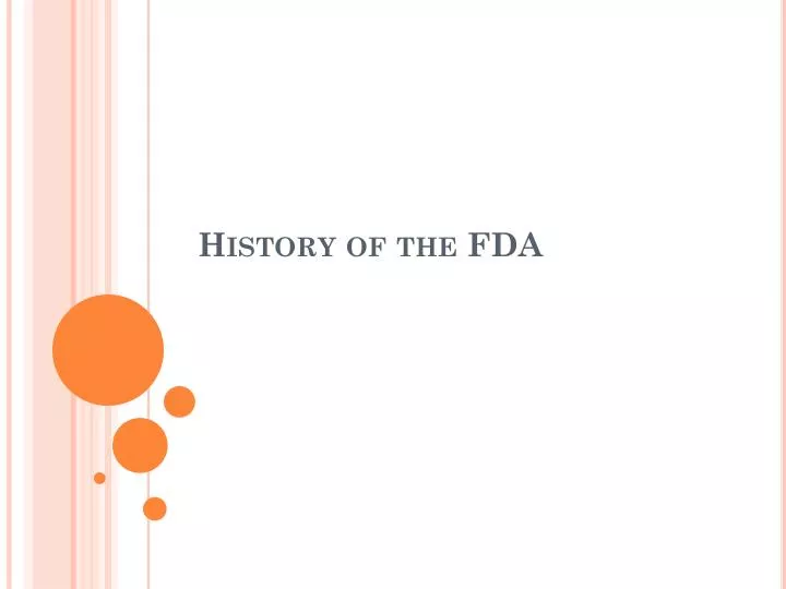 history of the fda