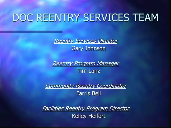 doc reentry services team