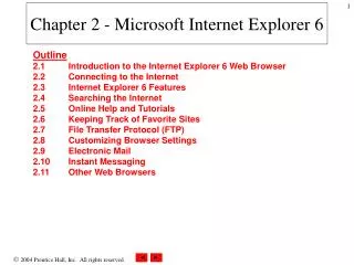 Chapter 2 - Microsoft Internet Explorer 6