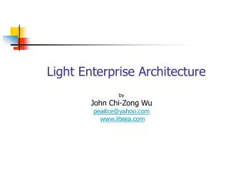 Light Enterprise Architecture
