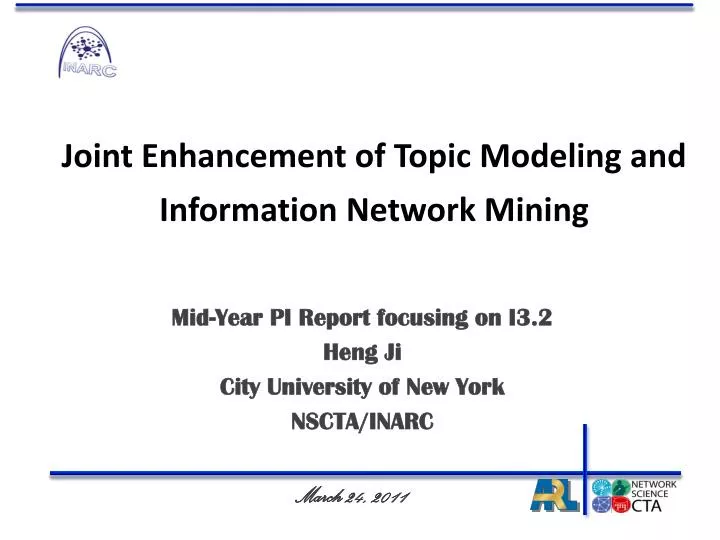 joint enhancement of topic modeling and information network mining