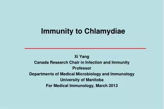 Immunity to Chlamydiae