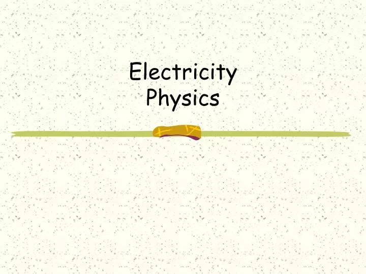 electricity physics