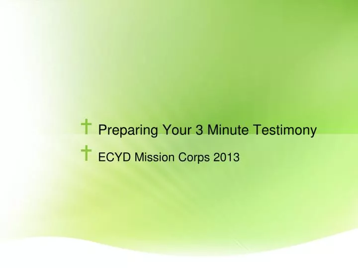 preparing your 3 minute testimony
