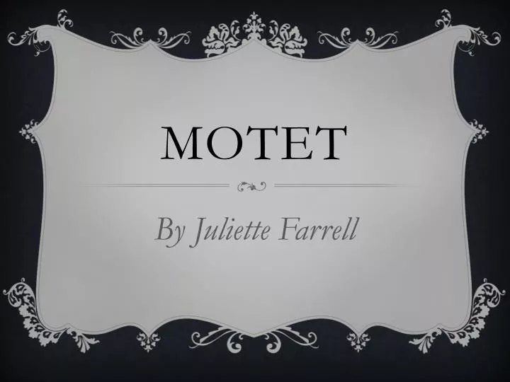 motet