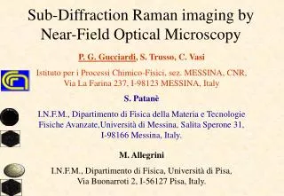 Sub-Diffraction Raman imaging by Near-Field Optical Microscopy