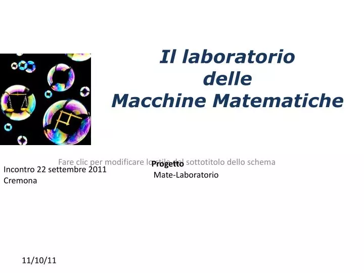 il laboratorio delle macchine matematiche
