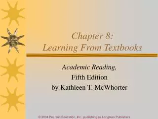 Chapter 8: Learning From Textbooks