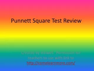Punnett Square Test Review