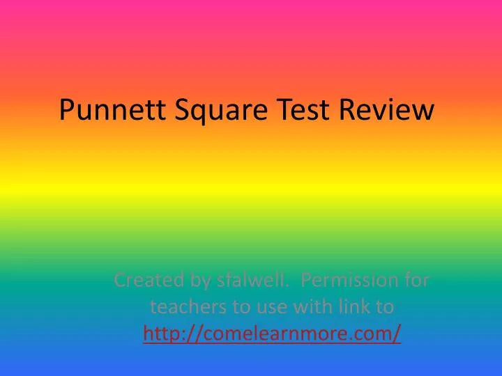 punnett square test review