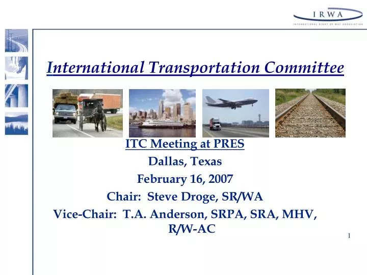 i nternational transportation committee