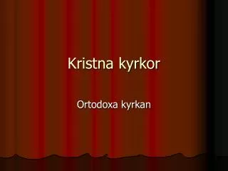 Kristna kyrkor