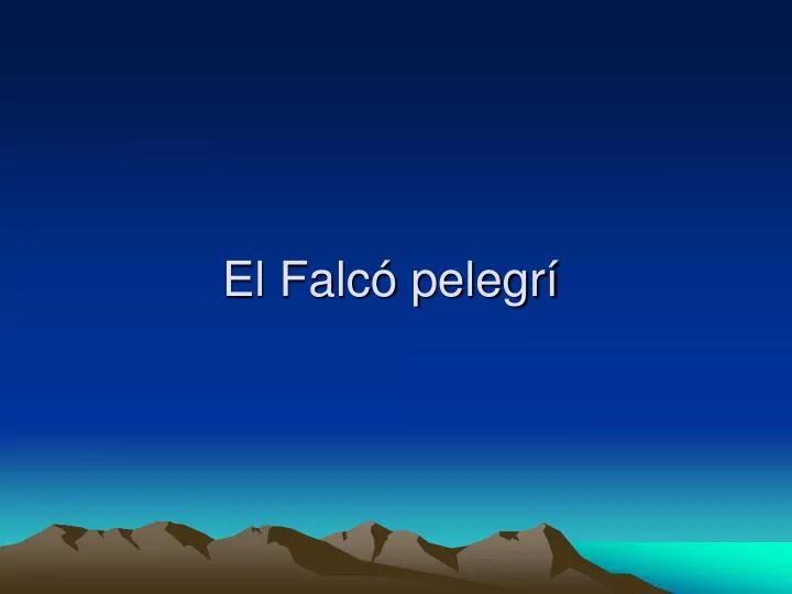 el falc pelegr