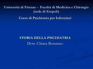 Università di Firenze - Facoltà di Medicina e Chirurgia (sede di Empoli)
