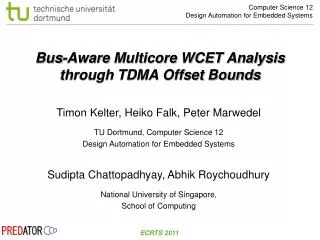 Bus-Aware Multicore WCET Analysis through TDMA Offset Bounds