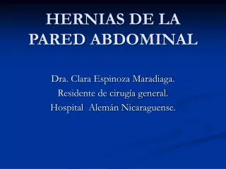 hernias de la pared abdominal