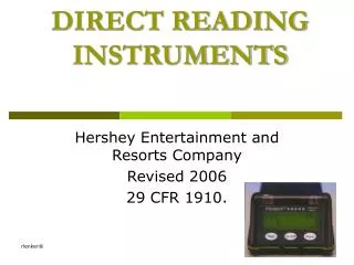 DIRECT READING INSTRUMENTS
