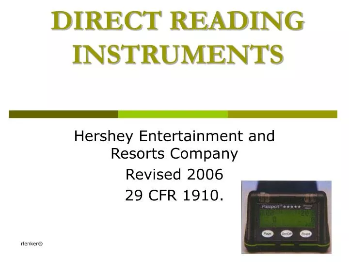 direct reading instruments