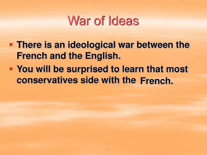 war of ideas