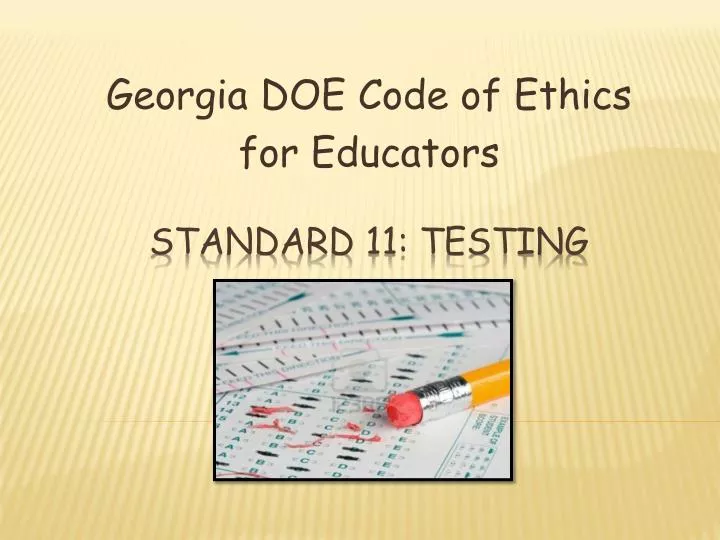 georgia doe code of ethics for educators
