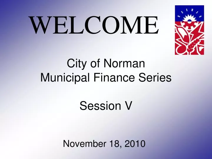 city of norman municipal finance series session v