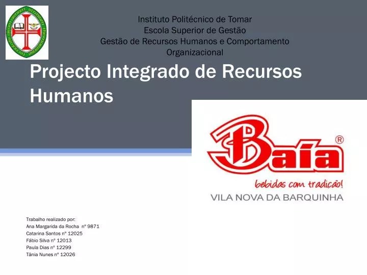 projecto integrado de recursos humanos