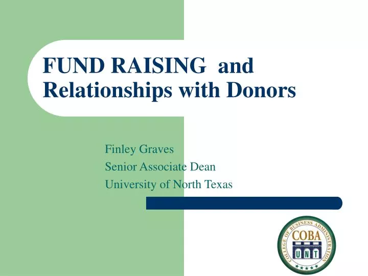 fund raising and relationships with donors