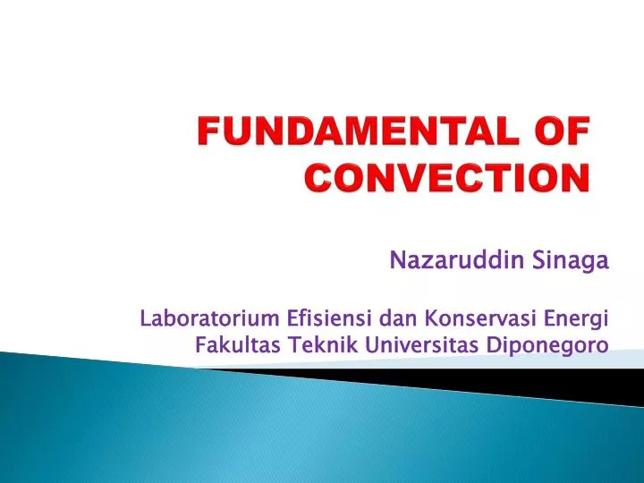 fundamental of convection