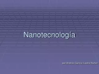 nanotecnolog a