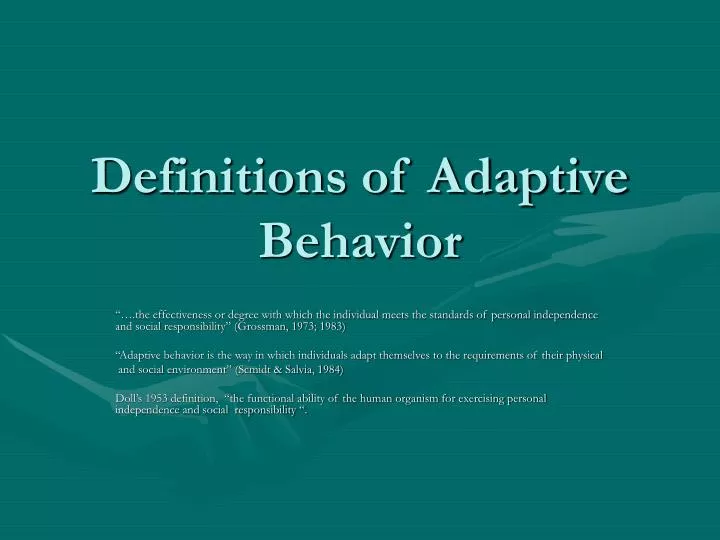 definitions of adaptive behavior