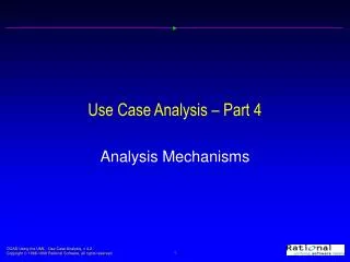 Use Case Analysis – Part 4