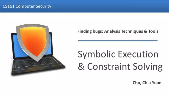 symbolic execution constraint solving