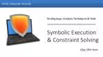Symbolic Execution &amp; Constraint Solving - slide 1