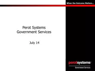 Perot Systems Government Services