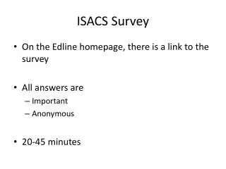 ISACS Survey