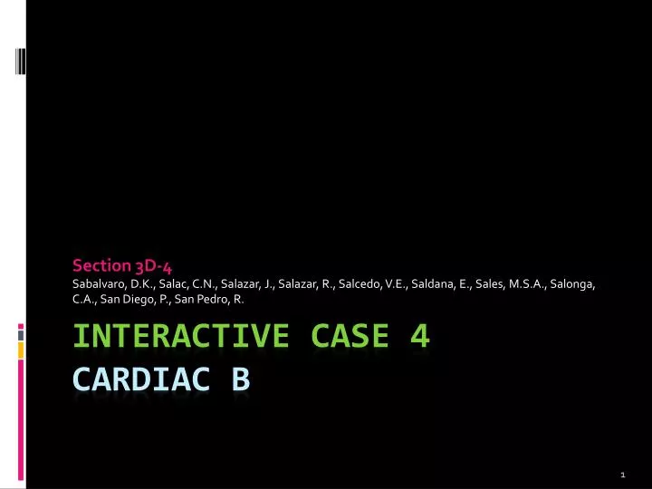 interactive case 4 cardiac b