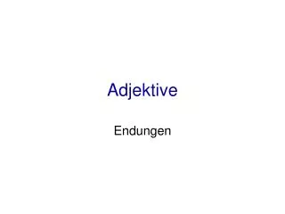 adjektive