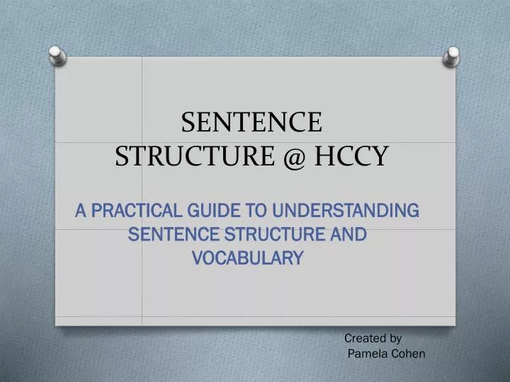sentence structure @ hccy
